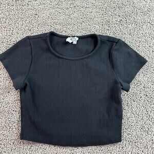 Princess Polly Shirt Girls 6 Cropped Organic Cotton Blend Short Sleeve *